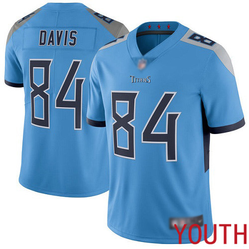 Tennessee Titans Limited Light Blue Youth Corey Davis Alternate Jersey NFL Football #84 Vapor Untouchable->youth nfl jersey->Youth Jersey